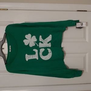 NWT - Shamrock Love Crop Sweat Shirt
